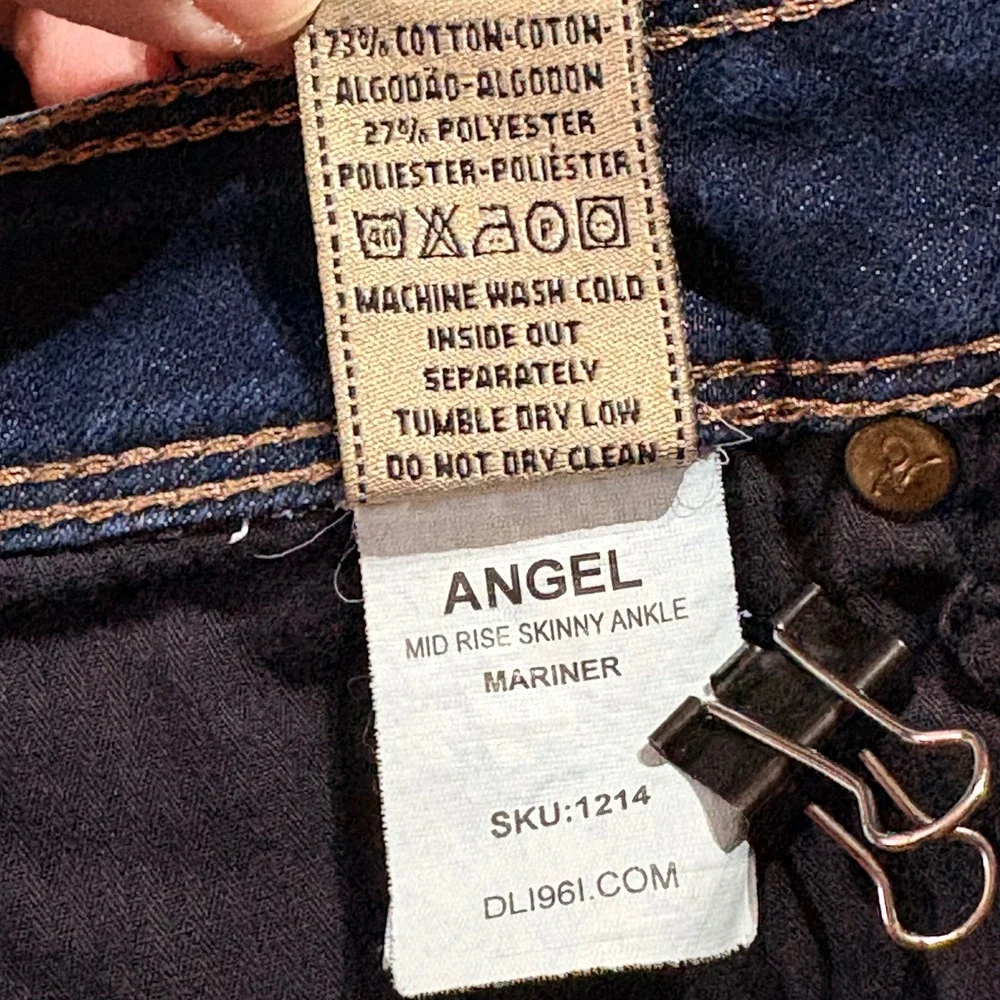 DL1961 Angel Mid‎ Rise Skinny Ankle Jeans Women's Size 30 4 Way Stretch Comfort